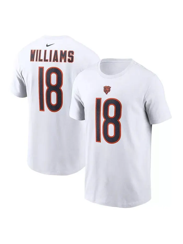 Мужская футболка Caleb Williams Chicago Bears 2024 NFL Draft First Round Pick Fuse Name Number Nike — изображение 1 из 3