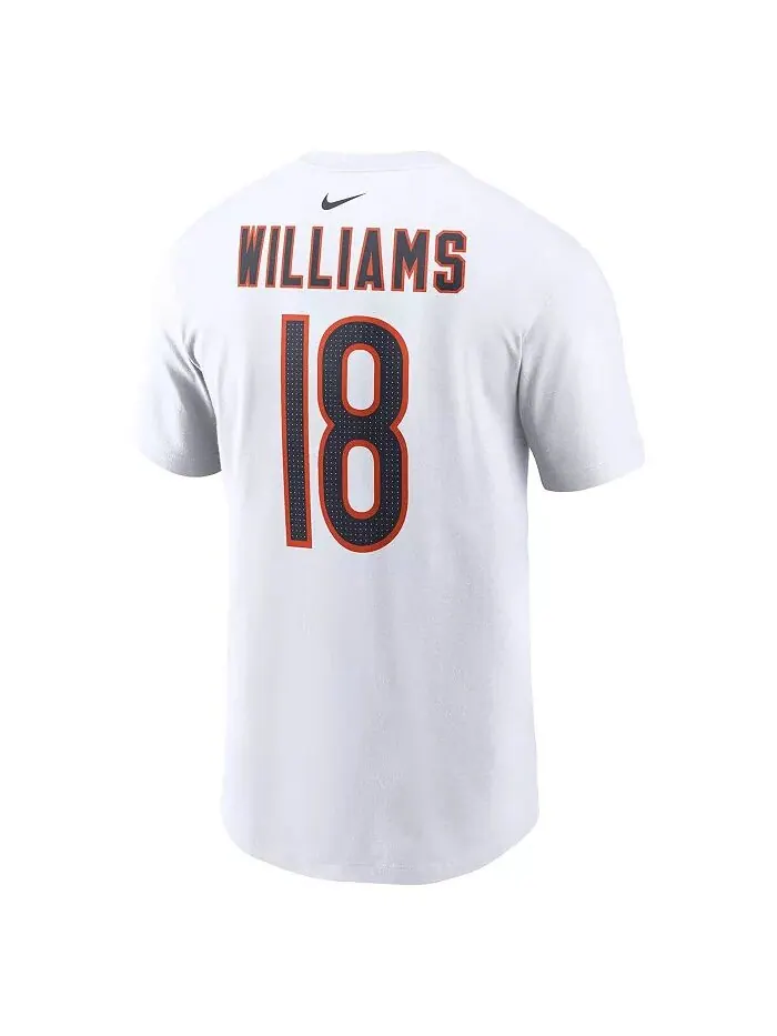 Мужская футболка Caleb Williams Chicago Bears 2024 NFL Draft First Round Pick Fuse Name Number Nike — изображение 2 из 3