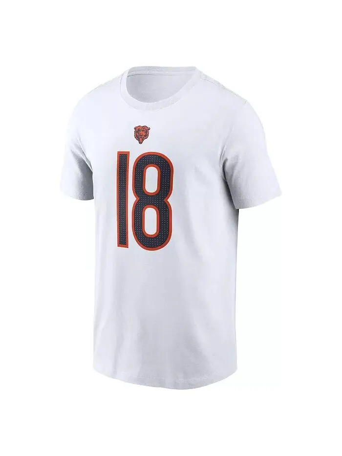 Мужская футболка Caleb Williams Chicago Bears 2024 NFL Draft First Round Pick Fuse Name Number Nike — изображение 3 из 3