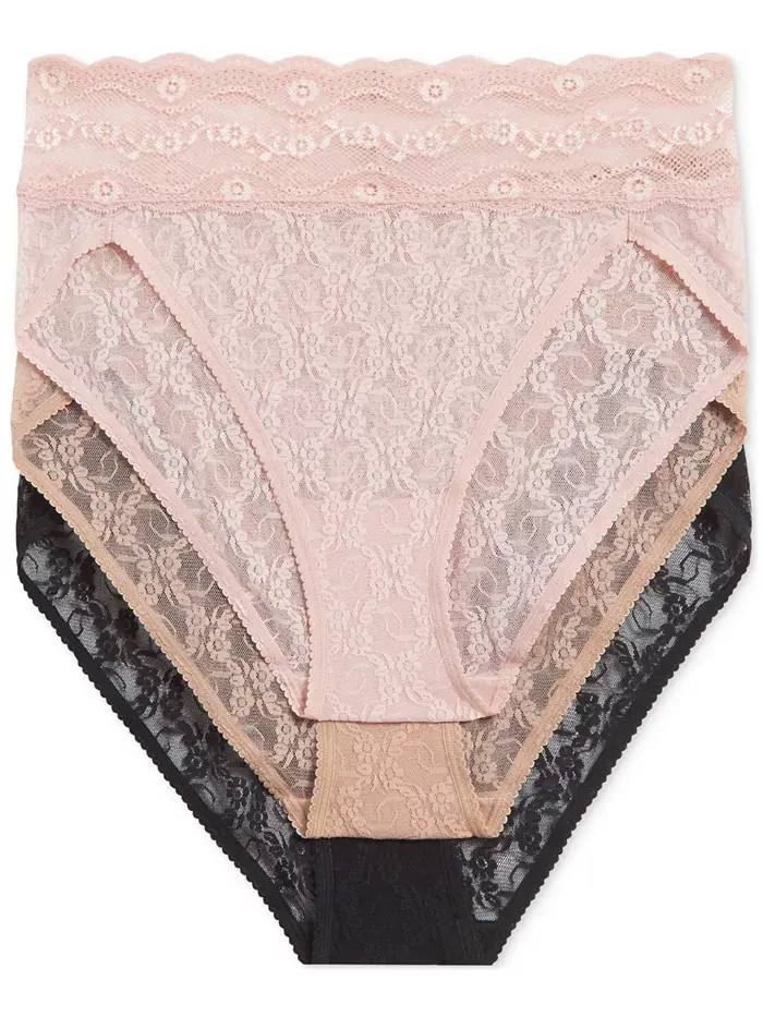 Трусы Women's 3-Pk. Lace Kiss High-Leg Underwear 970882 b.tempt'd — изображение 2 из 2, розовый/натуральный