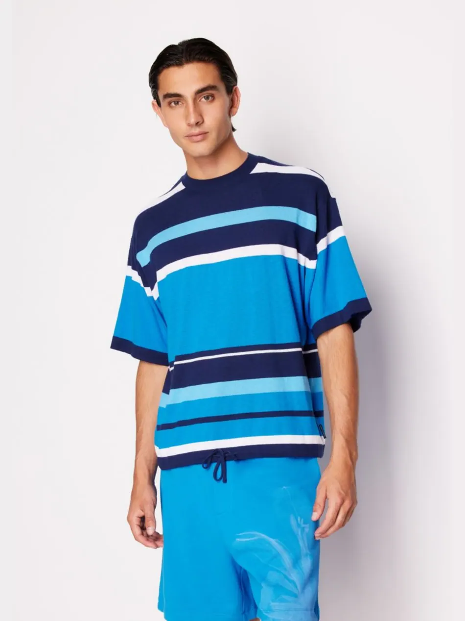 Мужская футболка в полоску с цветовыми блоками A|X Armani Exchange — изображение 1 из 5, мульти