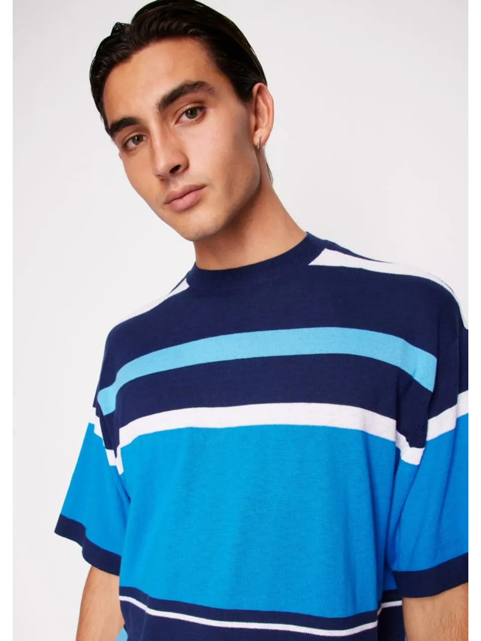 Мужская футболка в полоску с цветовыми блоками A|X Armani Exchange — изображение 5 из 5, мульти