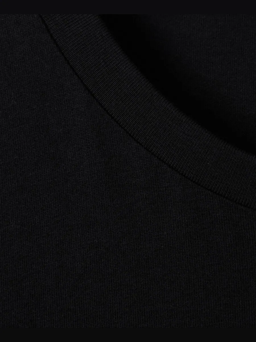 Мужская хлопковая футболка с круглым вырезом REISS — изображение 6 из 6, черный