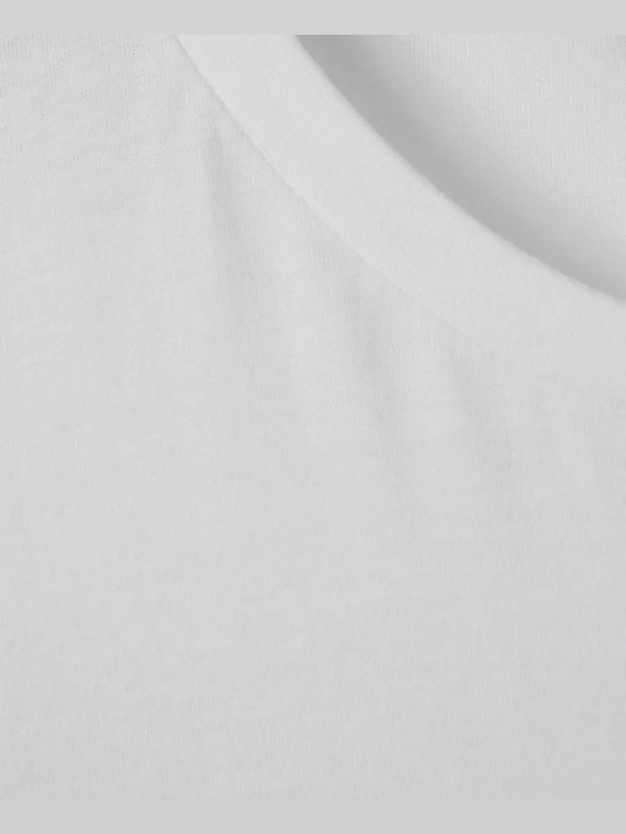 Мужская хлопковая футболка с круглым вырезом REISS — изображение 7 из 8, белый