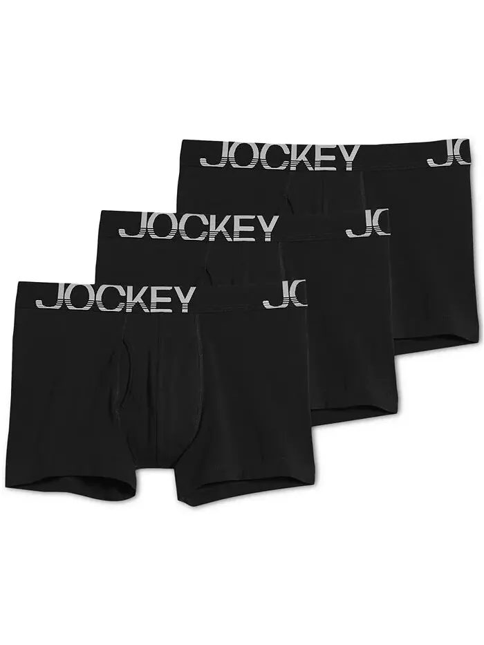 Трусы-боксеры ActiveStretch 4" - 3 шт. в упаковке Jockey — изображение 3 из 5, черный