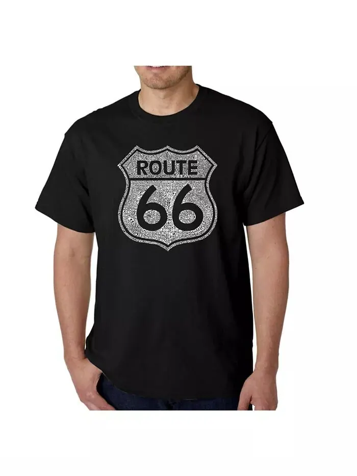 Футболка мужская Word Art - Route 66 LA Pop Art — изображение 1 из 3, черный