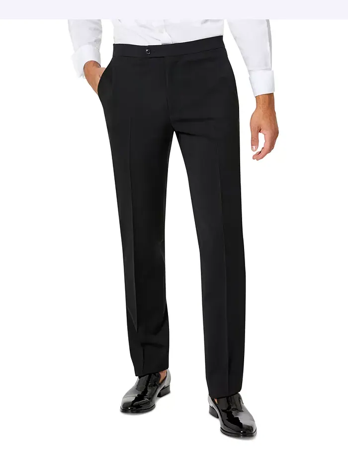 Мужские классические брюки-смокинг Modern-Fit Flex Stretch черного цвета Tommy Hilfiger
