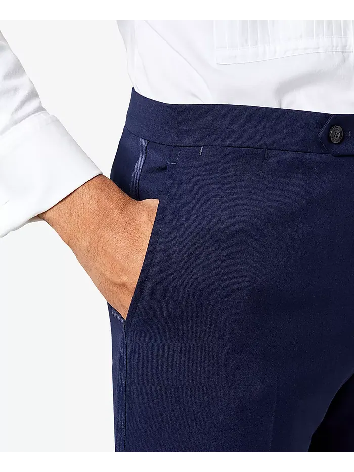 Мужские классические брюки-смокинг Modern-Fit Flex Stretch черного цвета Tommy Hilfiger — изображение 4 из 4, темно-синий