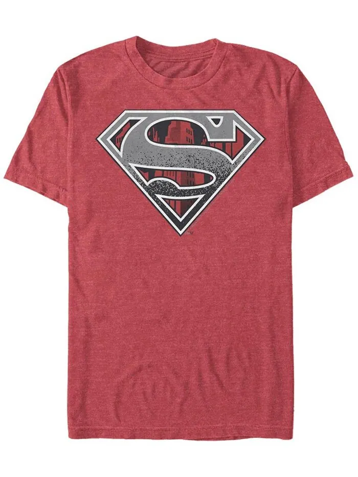 Мужская футболка с коротким рукавом и логотипом Superman Concrete Logo Fifth Sun — изображение 1 из 1, красный