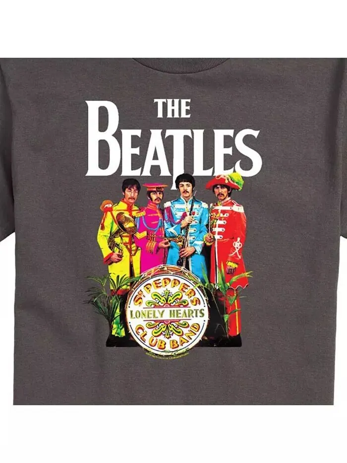 Футболка с коротким рукавом с логотипом группы The Beatles от Hybrid Apparel AIRWAVES — изображение 2 из 2