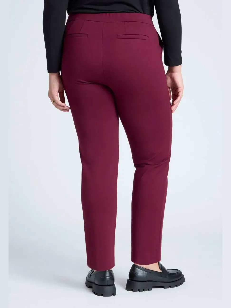 Женские брюки больших размеров The Ultimate Stretch Slim Leg Pant (Эластичные эластичные узкие — изображение 3 из 3, черный