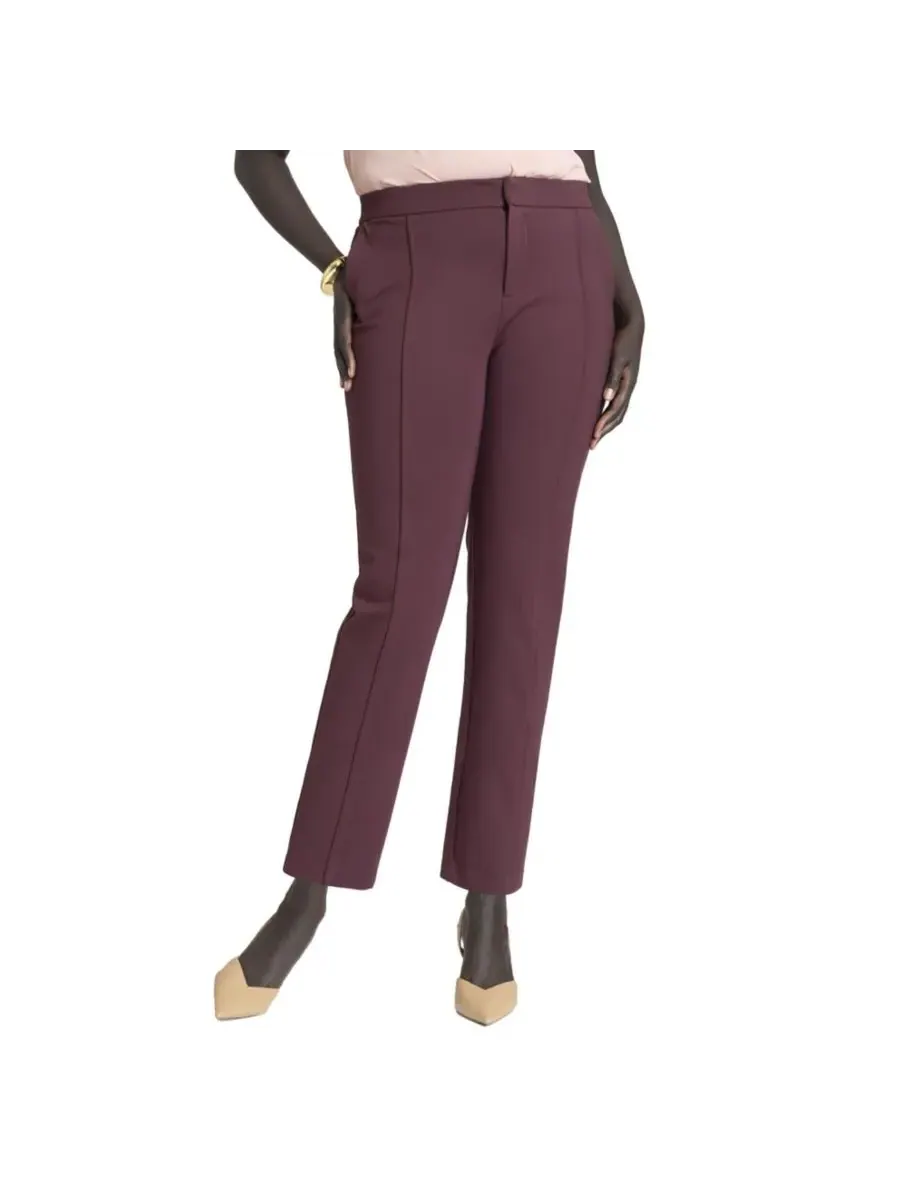 Женские брюки больших размеров The Ultimate Stretch Slim Leg Pant (Эластичные эластичные узкие — изображение 1 из 3, винный