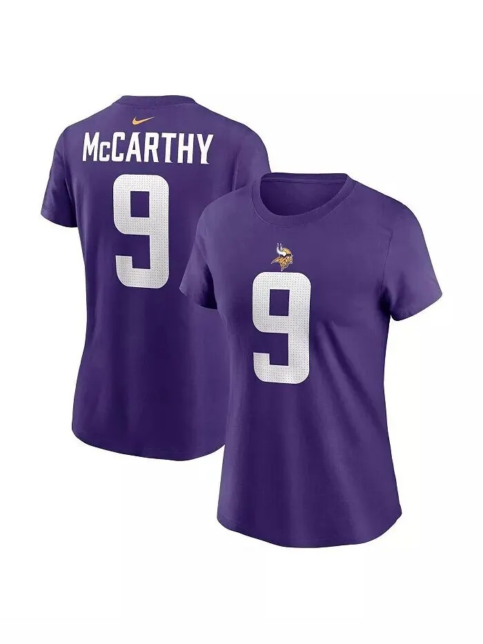 Женский J . Футболка Mc Carthy Purple Minnesota Vikings на драфте НФЛ 2024 года, выбранная в первом — изображение 1 из 3