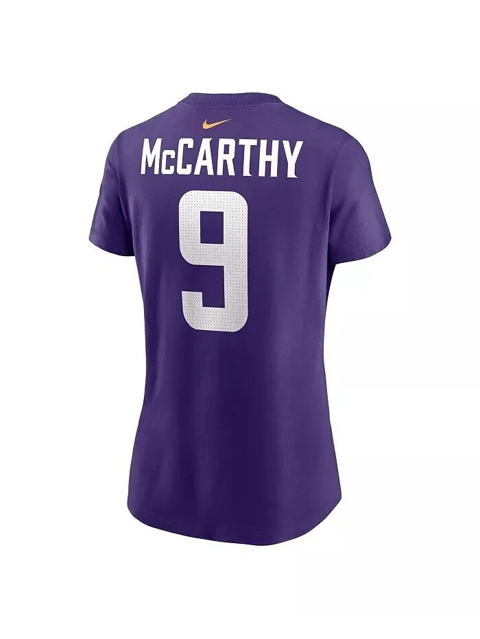 Женский J . Футболка Mc Carthy Purple Minnesota Vikings на драфте НФЛ 2024 года, выбранная в первом — изображение 3 из 3