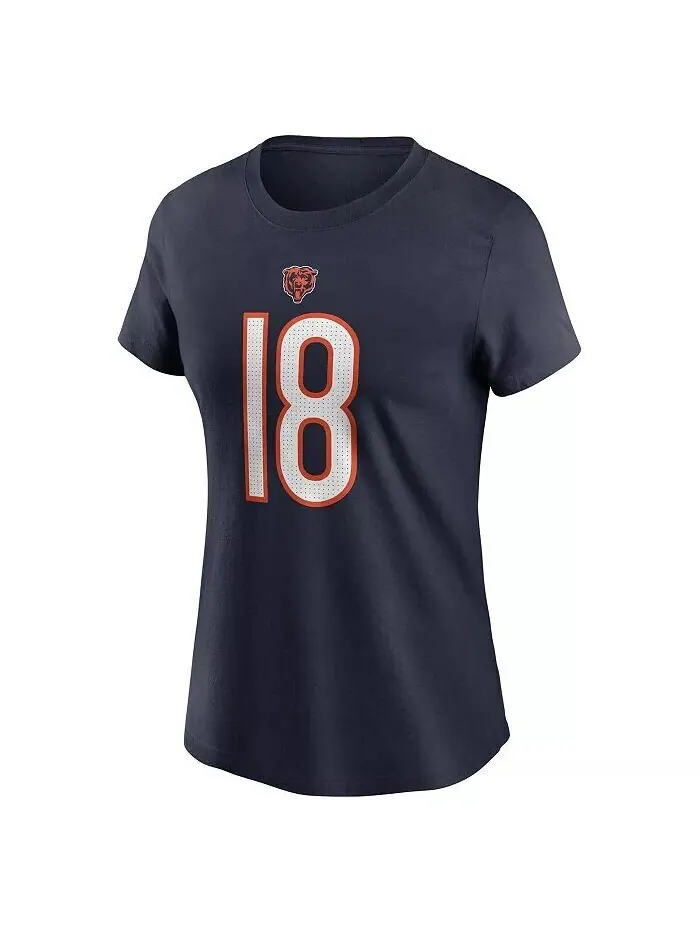 Женская футболка Nike Caleb Williams Navy Chicago Bears с именем и номером драфта НФЛ 2024 года — изображение 3 из 3