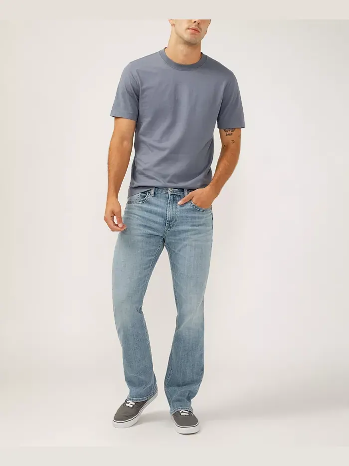 Мужские джинсы Jace Slim Fit Bootcut Silver Jeans Co. — изображение 4 из 7, синий