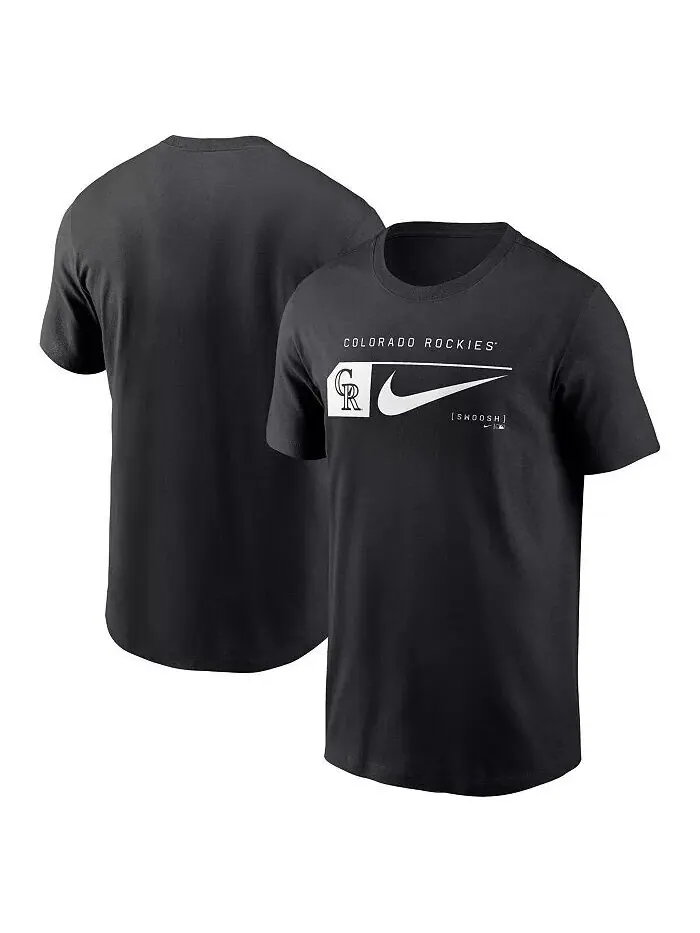 Мужская черная футболка с графическим логотипом Colorado Rockies Fashion Nike — изображение 1 из 3, черный