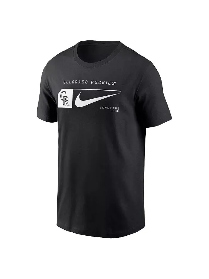 Мужская черная футболка Colorado Rockies Fashion Graphic Swoosh Nike — изображение 3 из 3