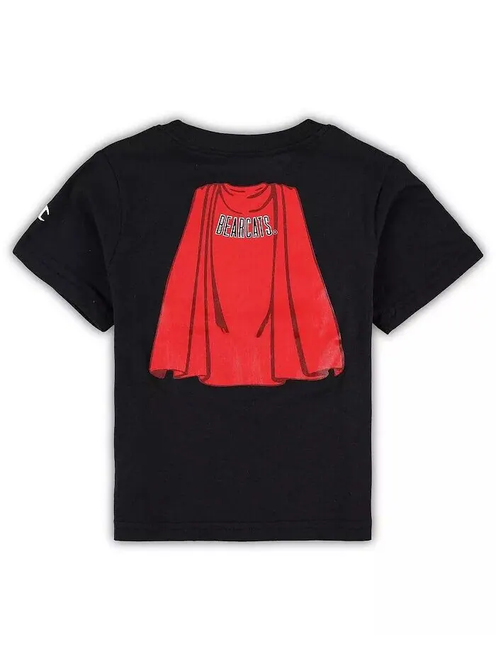 Черная футболка Cincinnati Bearcats Super Hero для мальчиков и девочек для малышей Champion — изображение 3 из 3, черный