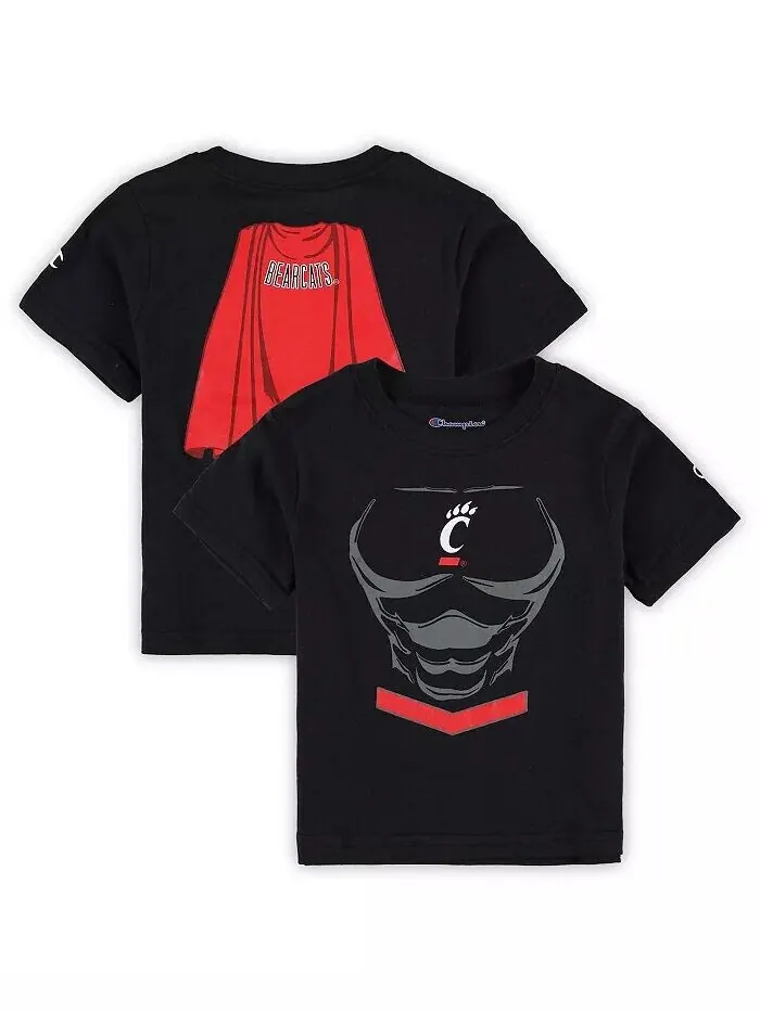 Черная футболка Cincinnati Bearcats Super Hero для мальчиков и девочек Champion — изображение 1 из 3