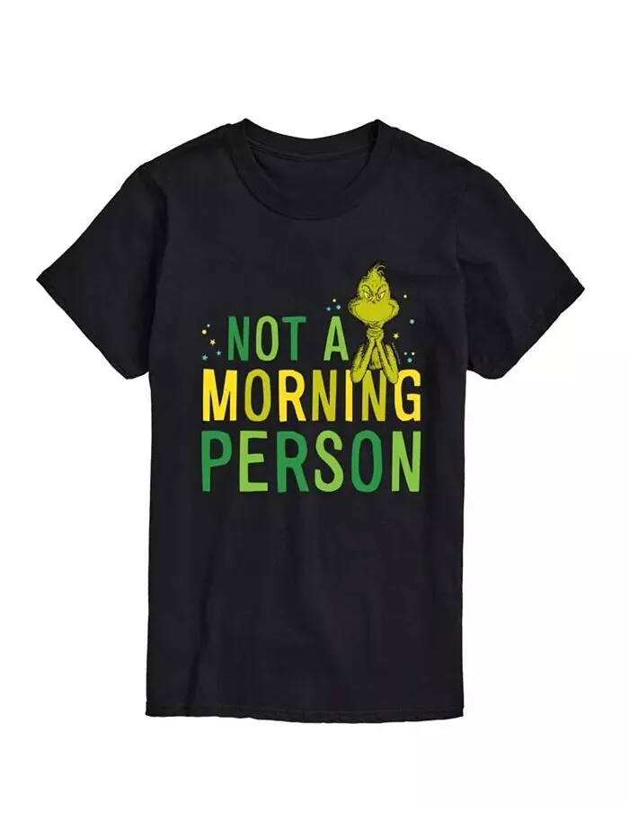 Мужская футболка с коротким рукавом The Grinch Not A Morning Person AIRWAVES — изображение 1 из 3, черный