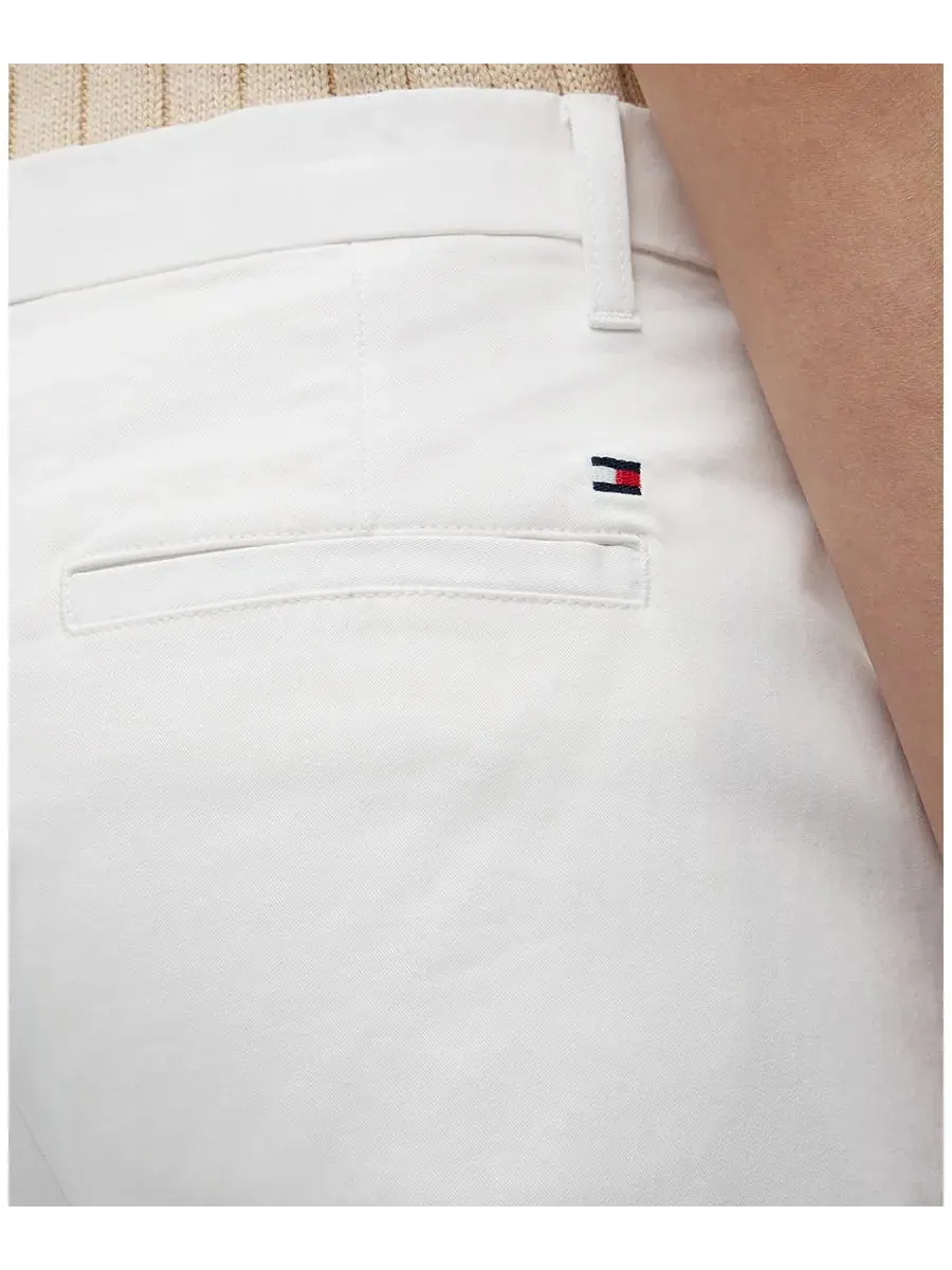 Женские узкие брюки-чиносы из твила Tommy Hilfiger — изображение 3 из 4, экру