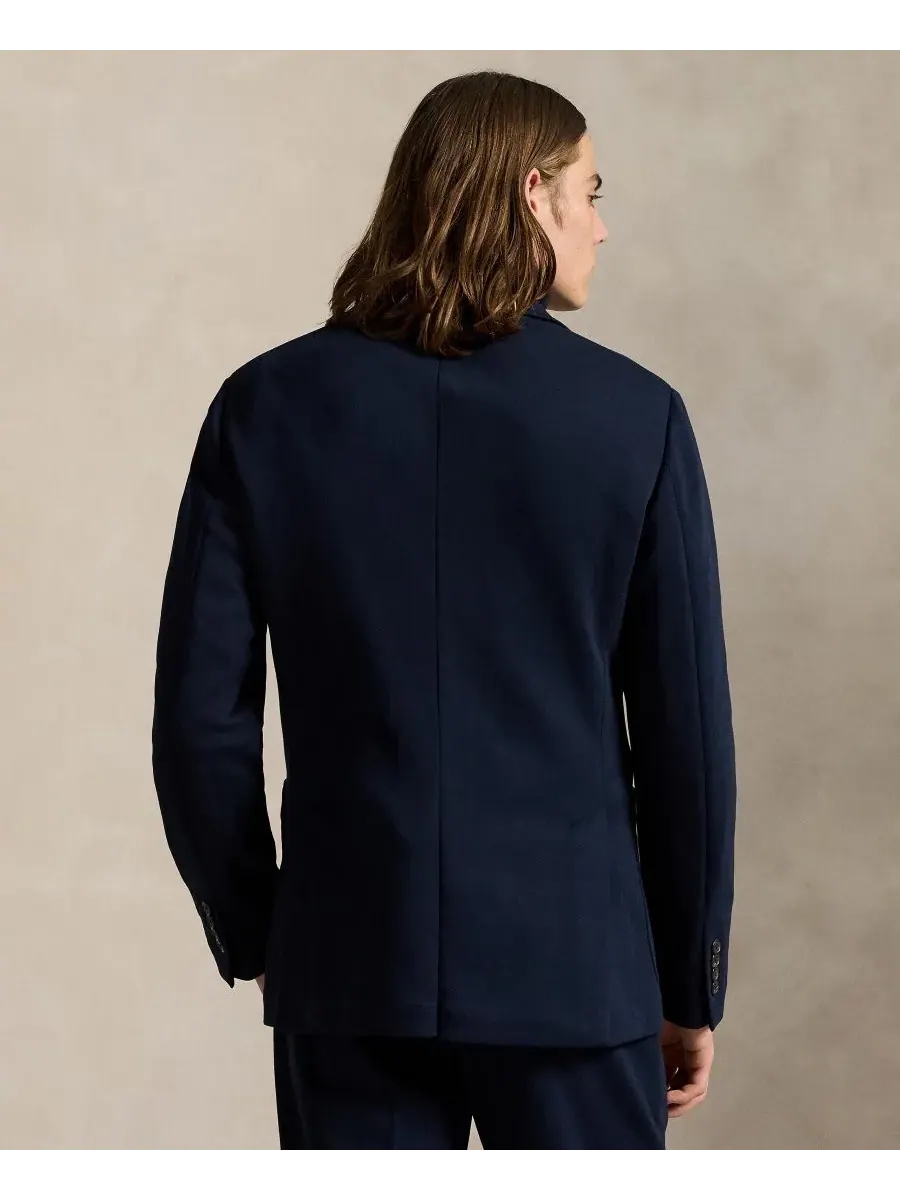 Мужская куртка из двойной вязки современного кроя Polo Ralph Lauren — изображение 5 из 6, темно-синий
