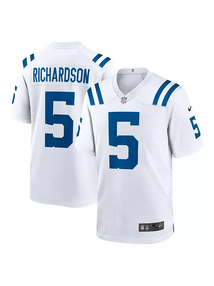 Мужская игровая футболка Anthony Richardson Indianapolis Colts, выбор в первом раунде драфта НФЛ — изображение 1 из 3, белый