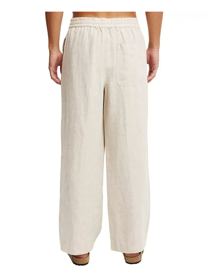 Мужские брюки Super Baggy из льна COTTON ON — изображение 2 из 5, овсяный