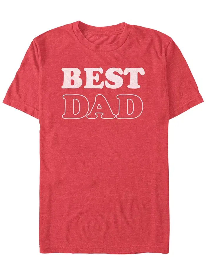Мужская футболка с коротким рукавом Best Dad Fifth Sun — изображение 1 из 3, красный
