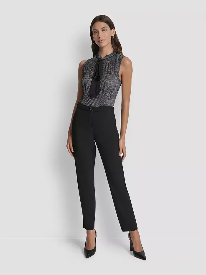 Женские узкие брюки до щиколотки DKNY — изображение 4 из 5, черный