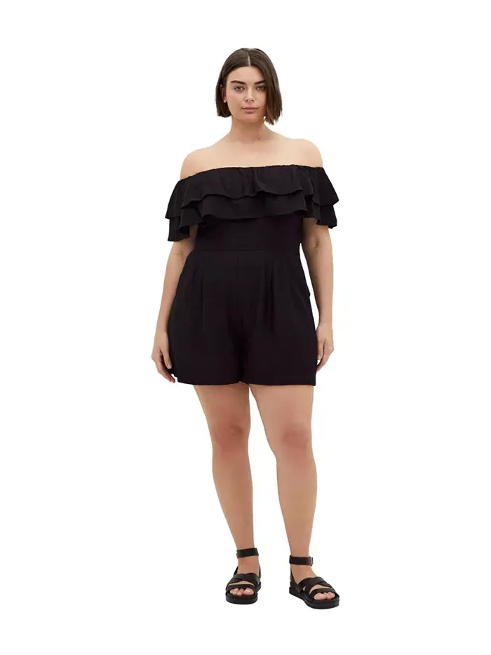 Комбинезон Poppy Plus Size CITY CHIC — изображение 1 из 5, черный