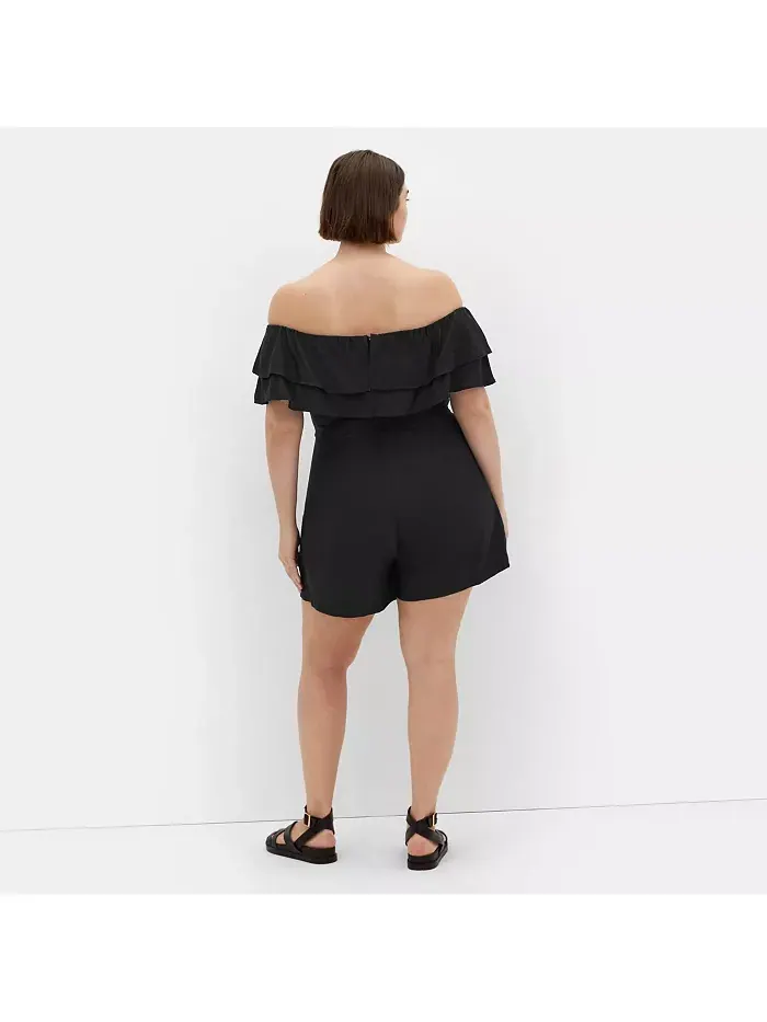 Комбинезон Poppy Plus Size CITY CHIC — изображение 3 из 5, черный