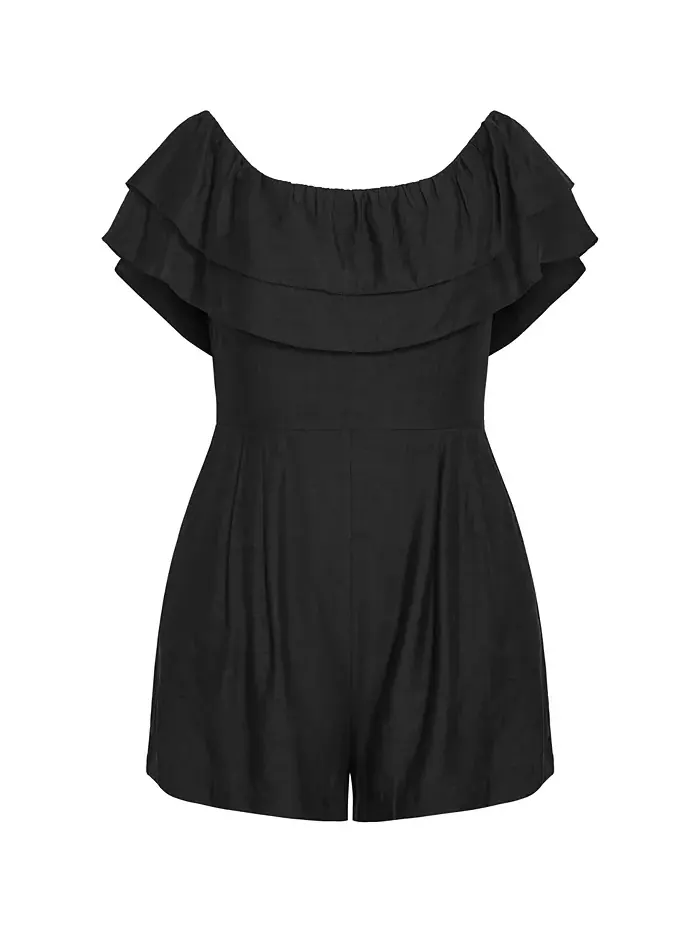 Комбинезон Poppy Plus Size CITY CHIC — изображение 4 из 5, черный