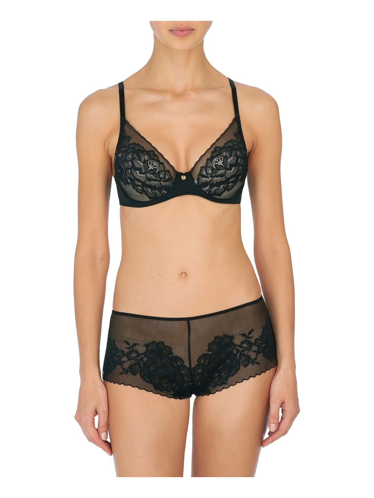 Кружевной бюстгальтер Flora Contour 721150 Natori — изображение 5 из 5, черный/светлый