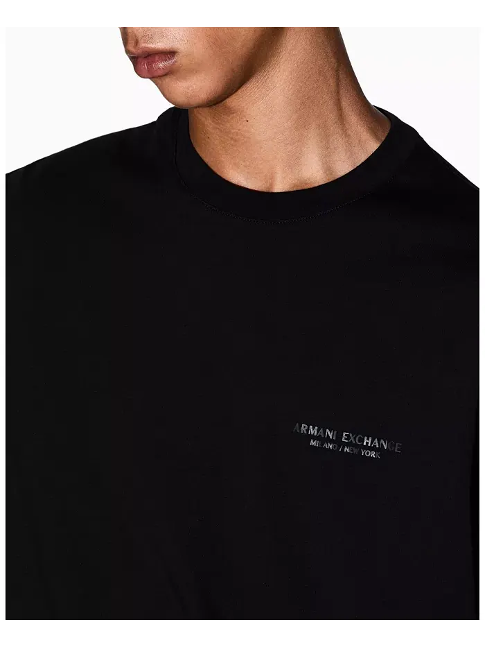 Мужская футболка Milan NY с принтом на груди A|X Armani Exchange — изображение 4 из 5, черный