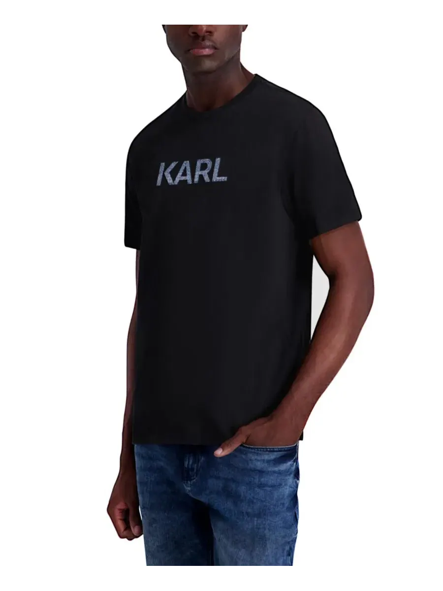 Мужская футболка с коротким рукавом Karl Lagerfeld Paris — изображение 3 из 5, черный
