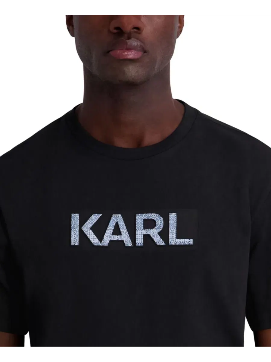Мужская футболка с коротким рукавом Karl Lagerfeld Paris — изображение 4 из 5, черный