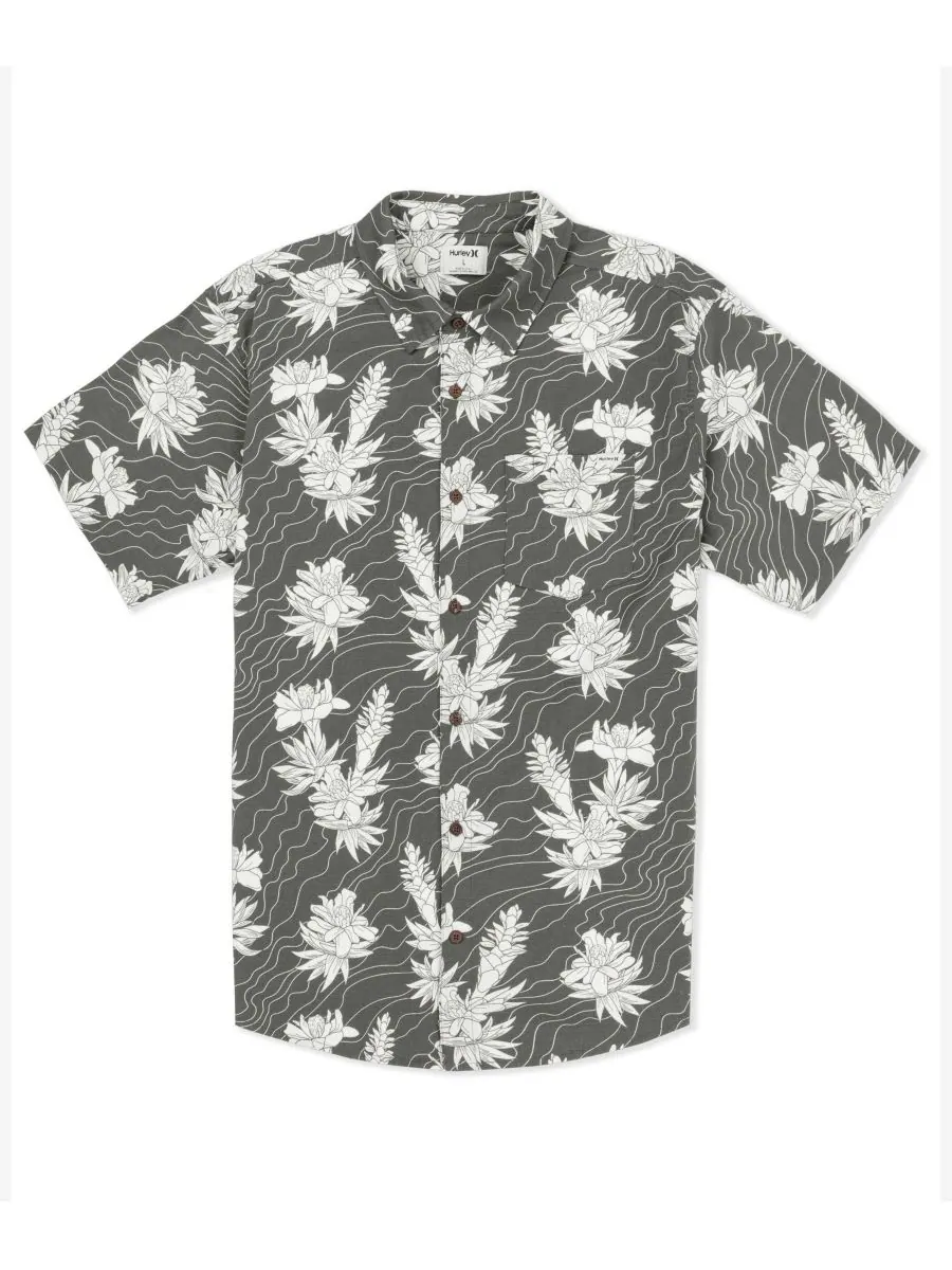 Мужская футболка с коротким рукавом Lido Stretch Hurley — изображение 4 из 5, армейский