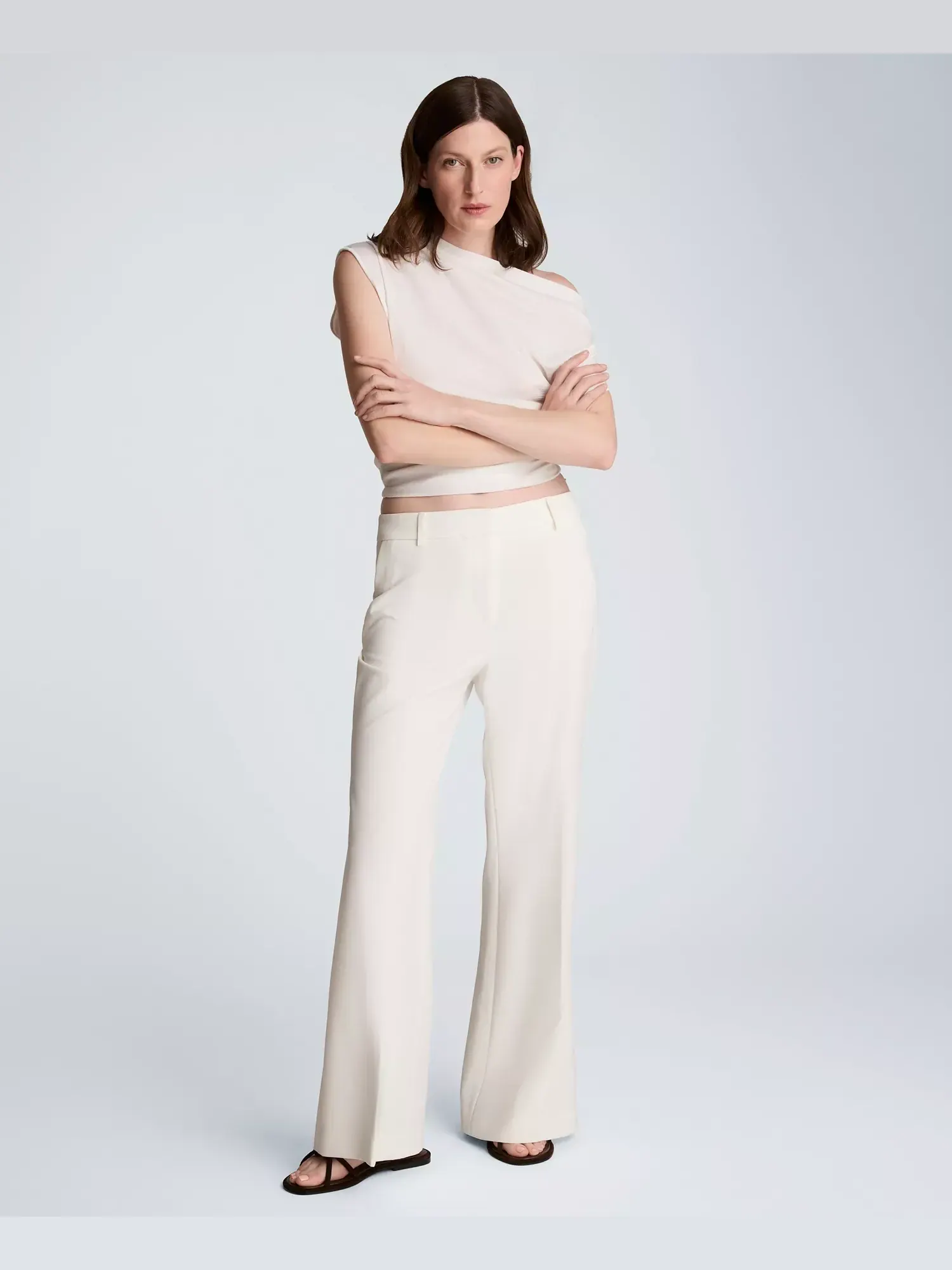 Оп Kenneth Cole Asymmetrical Drape Short-Sleeve — изображение 5 из 5, белый
