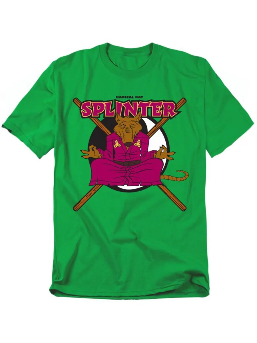 Мужская футболка TMNT Radical Rat Splinter TEENAGE MUTANT NINJA TURTLES — изображение 1 из 3, зеленый