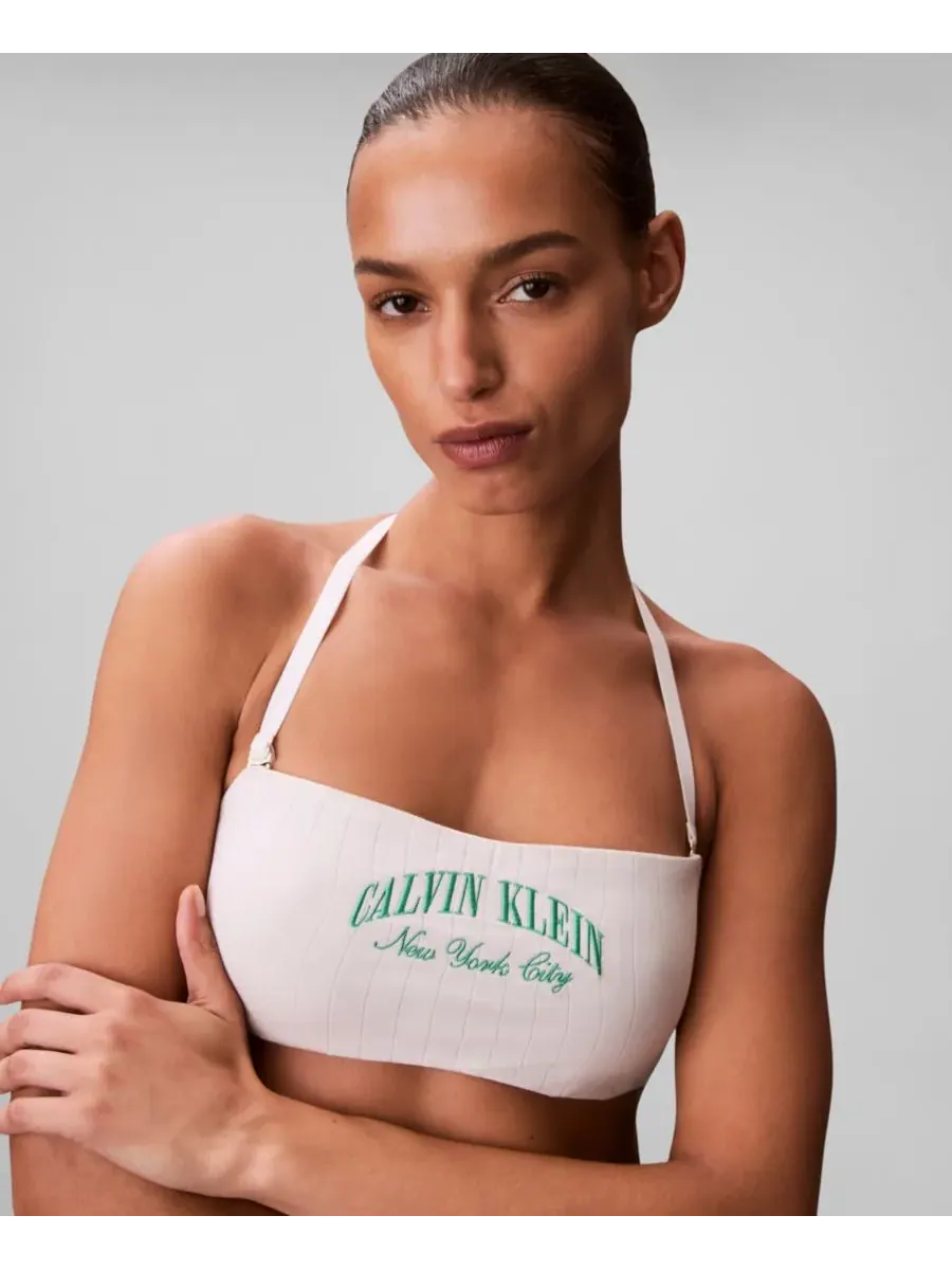 Спортивный бюстгальтер Heritage с полным покрытием Calvin Klein — изображение 4 из 7, тофу