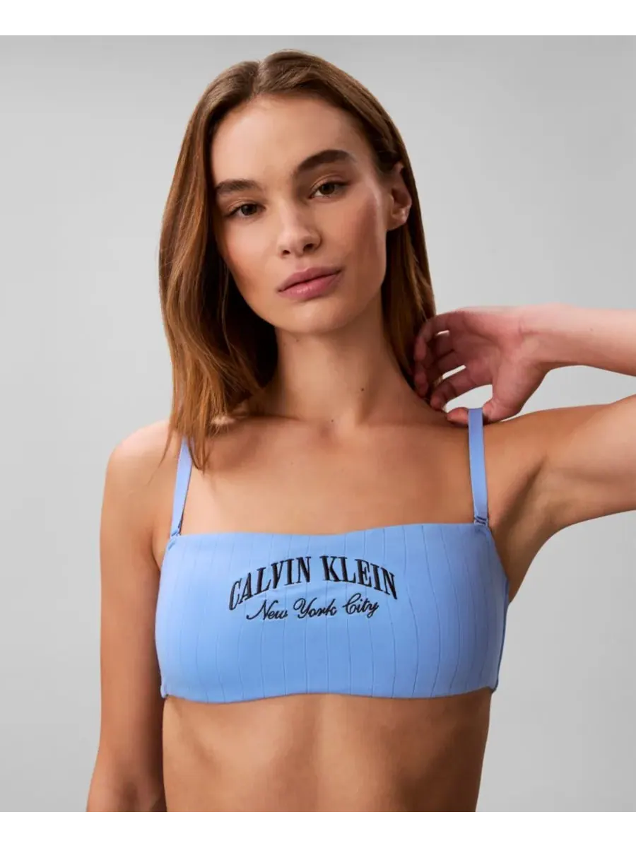 Спортивный бюстгальтер Heritage с полным покрытием Calvin Klein — изображение 1 из 6, синий