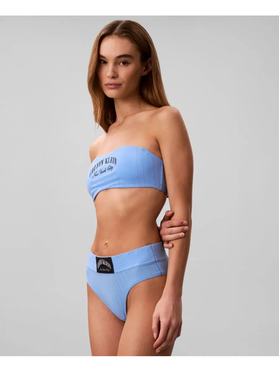 Спортивный бюстгальтер Heritage с полным покрытием Calvin Klein — изображение 3 из 6, синий