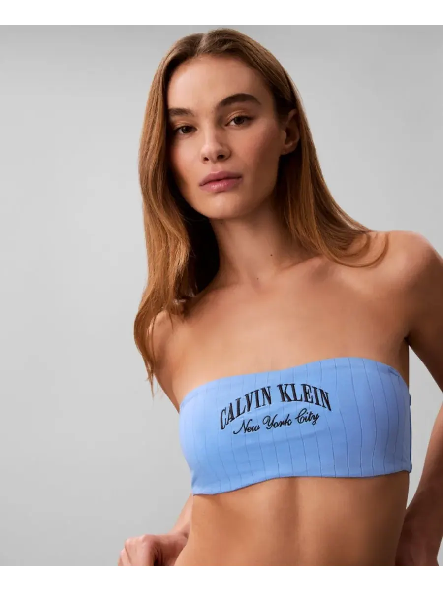 Спортивный бюстгальтер Heritage с полным покрытием Calvin Klein — изображение 4 из 6, синий