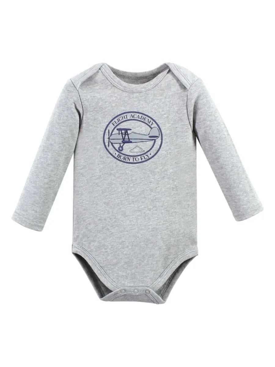 Хлопковые боди с длинными рукавами, комплект из 3 штук Hudson Baby, Aviation — изображение 3 из 3