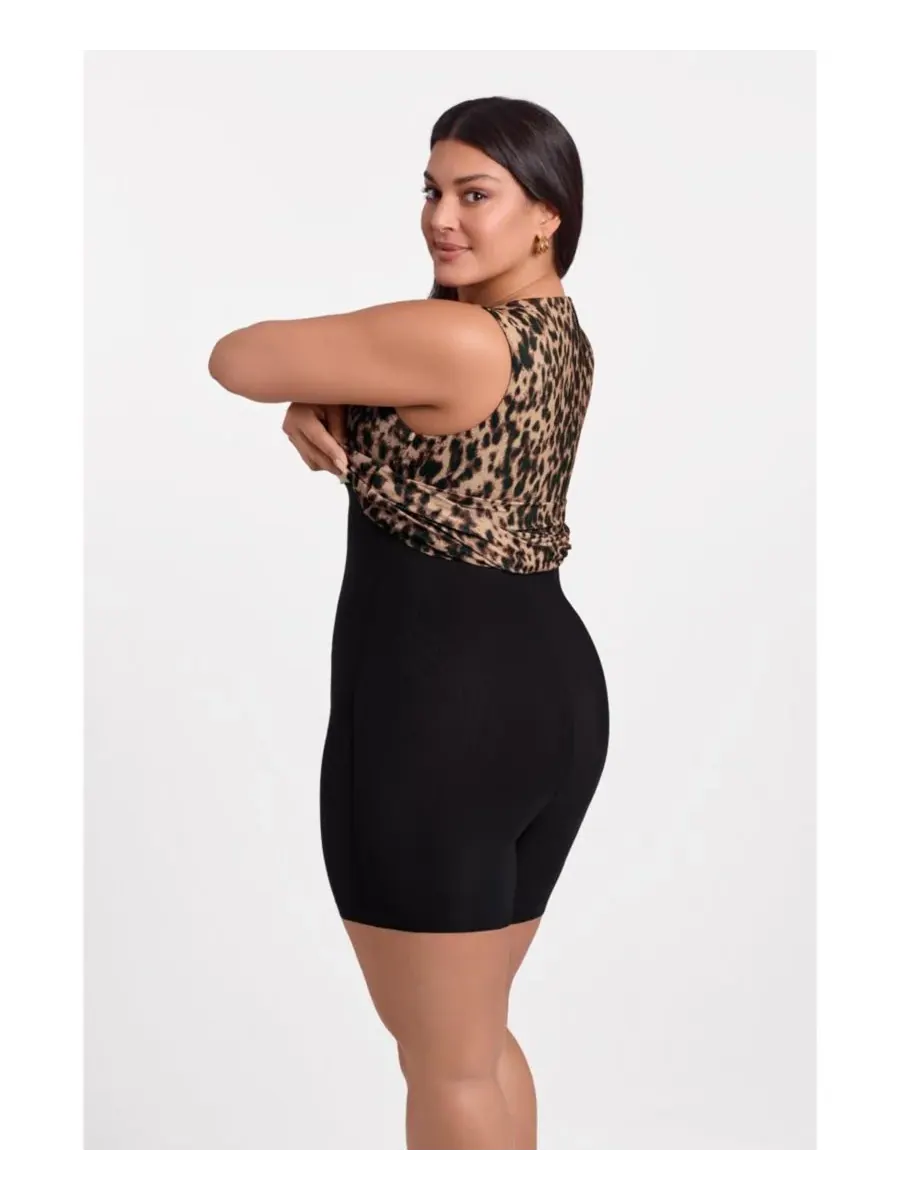 Женское корректирующее платье-миди S3 Apparel, dolce леопард — изображение 5 из 6
