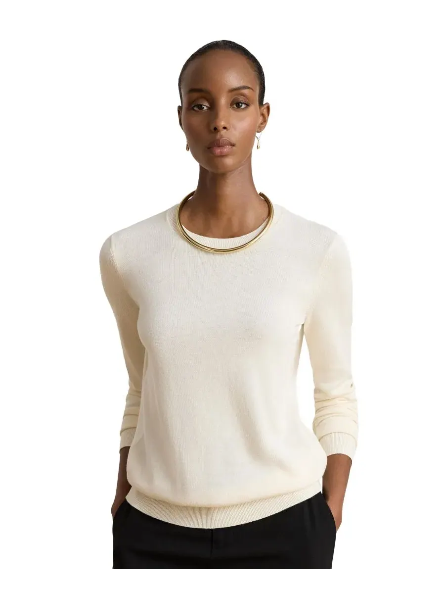 Свитер с длинным рукавом Lauren Ralph Lauren — изображение 1 из 6, кремовый
