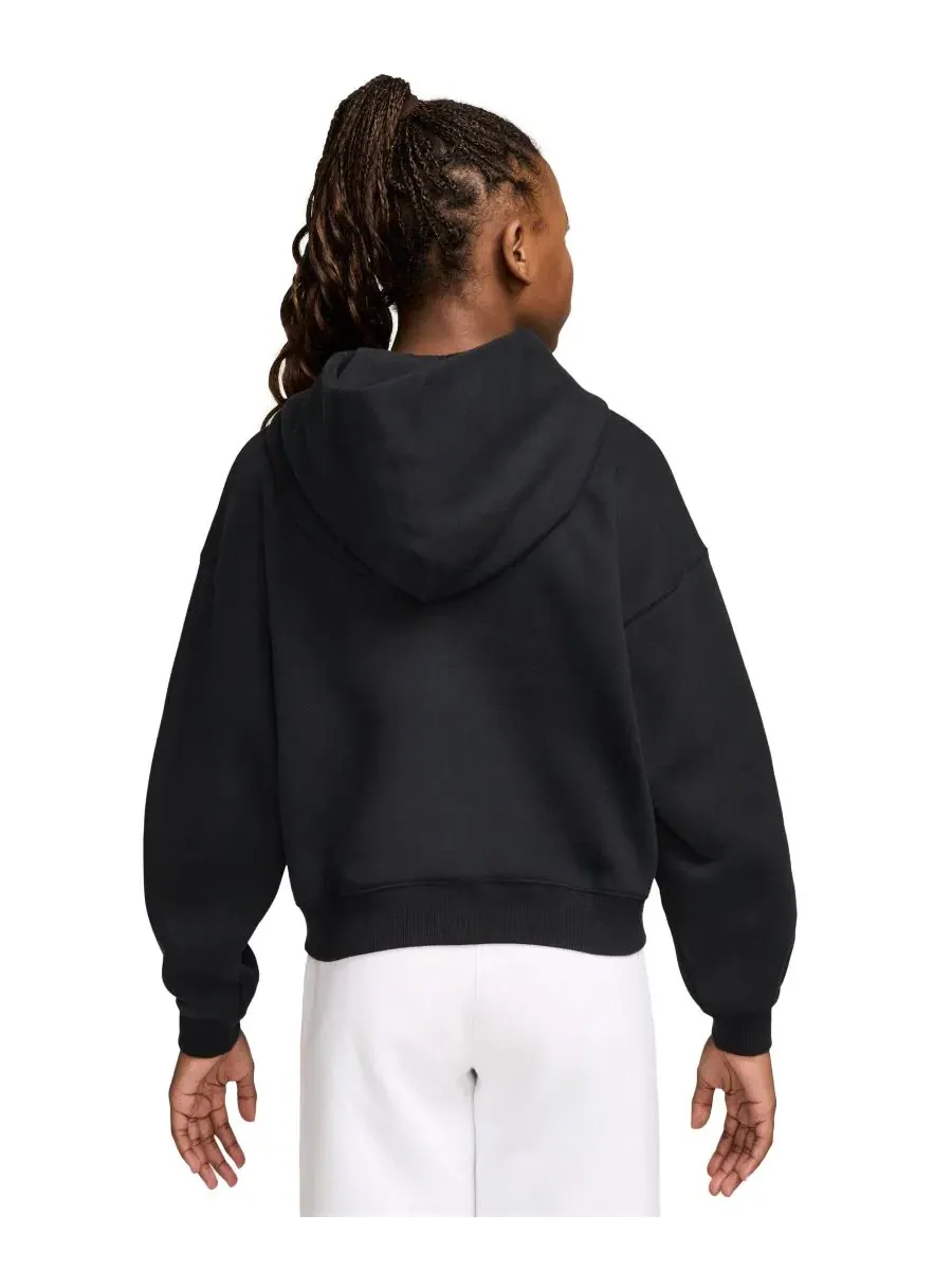 Худи на молнии Nike Sportswear Studio Oversized Fleece Full-Zip — изображение 3 из 3, черный/белый