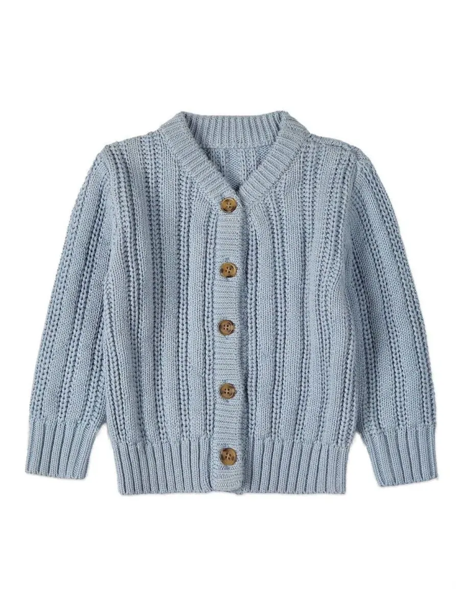 Кардиган oversize с косами MeMoi — изображение 1 из 3, синий